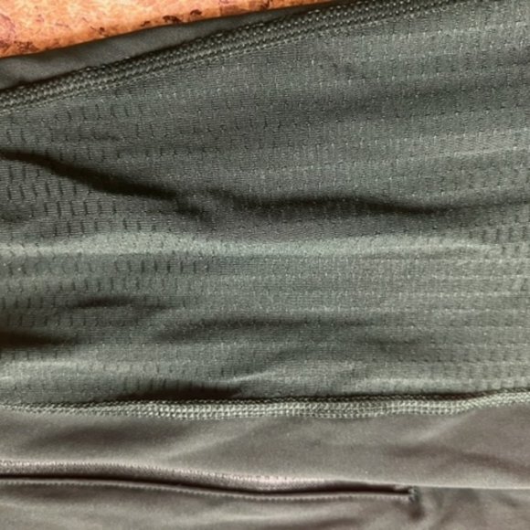 Athleta Ultimate Run 7/8 Tight Leggings Dark Green Zipper ankle - Picture 3 of 5
